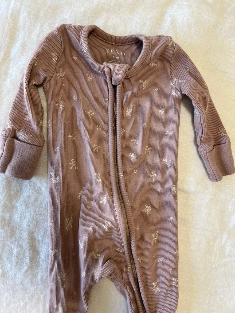 Colored Organics Mauve Footie Pajamas 1